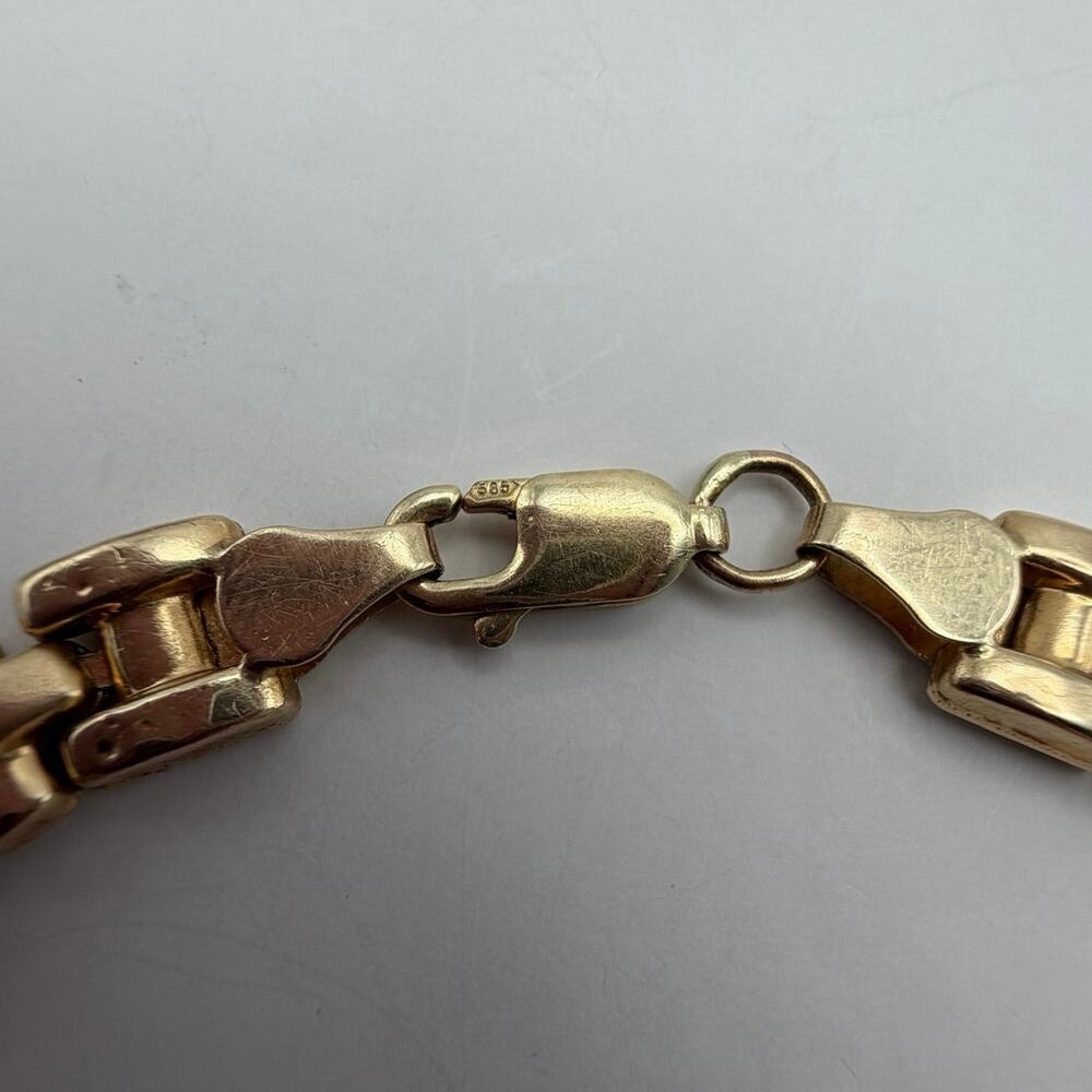 Vintage 10K Yellow Gold Link Bracelet with 14K Lobster Clasp (4.77g) Lightweight - Picture 3 of 8